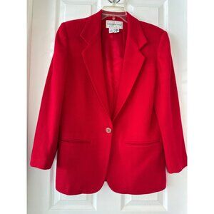 Vintage 100% Pure Wool Red Blazer Jacket Fundamental Things 8P
